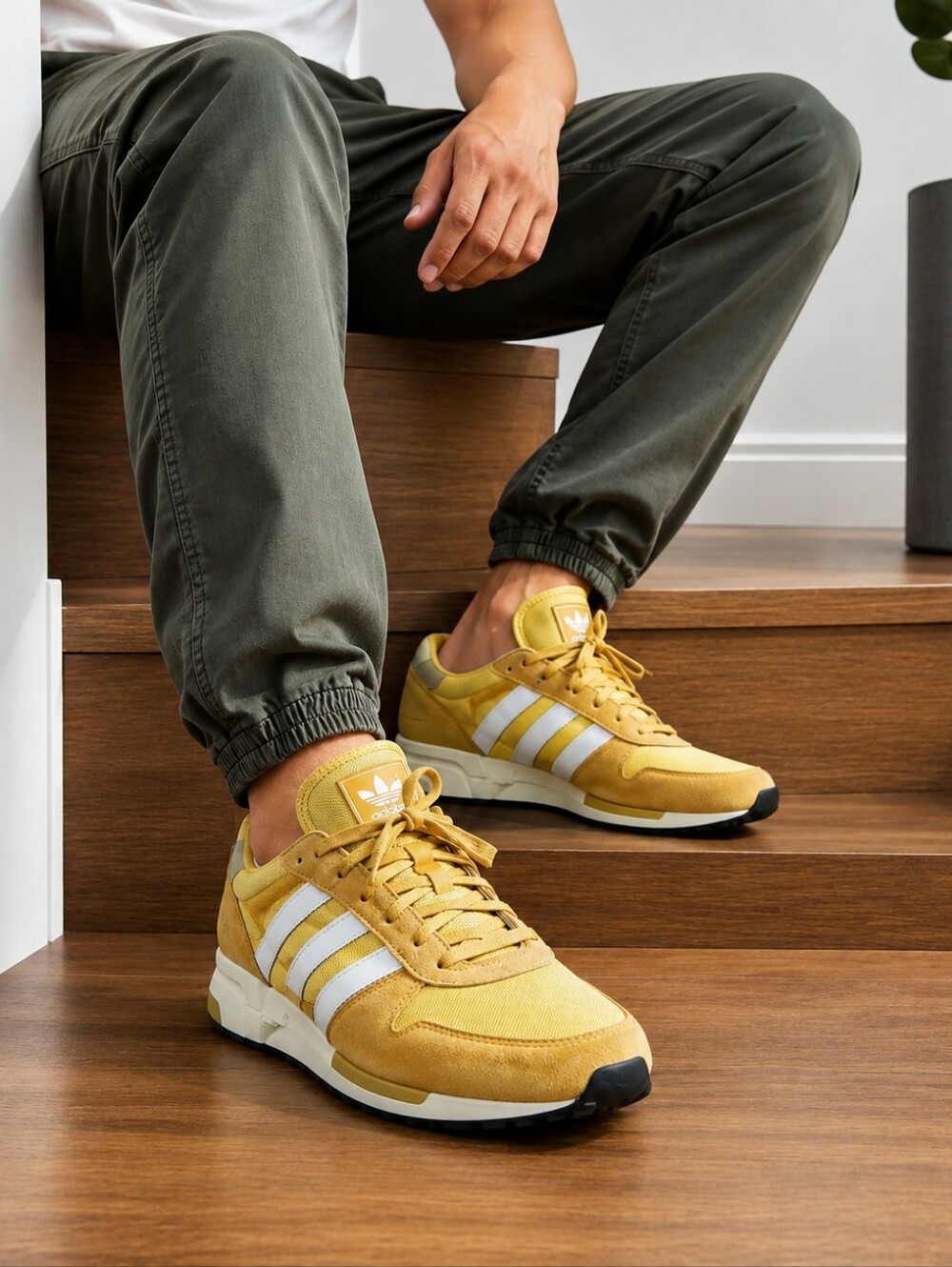 Adidas Originals Yellow Retro Sneakers Men’s Size 10